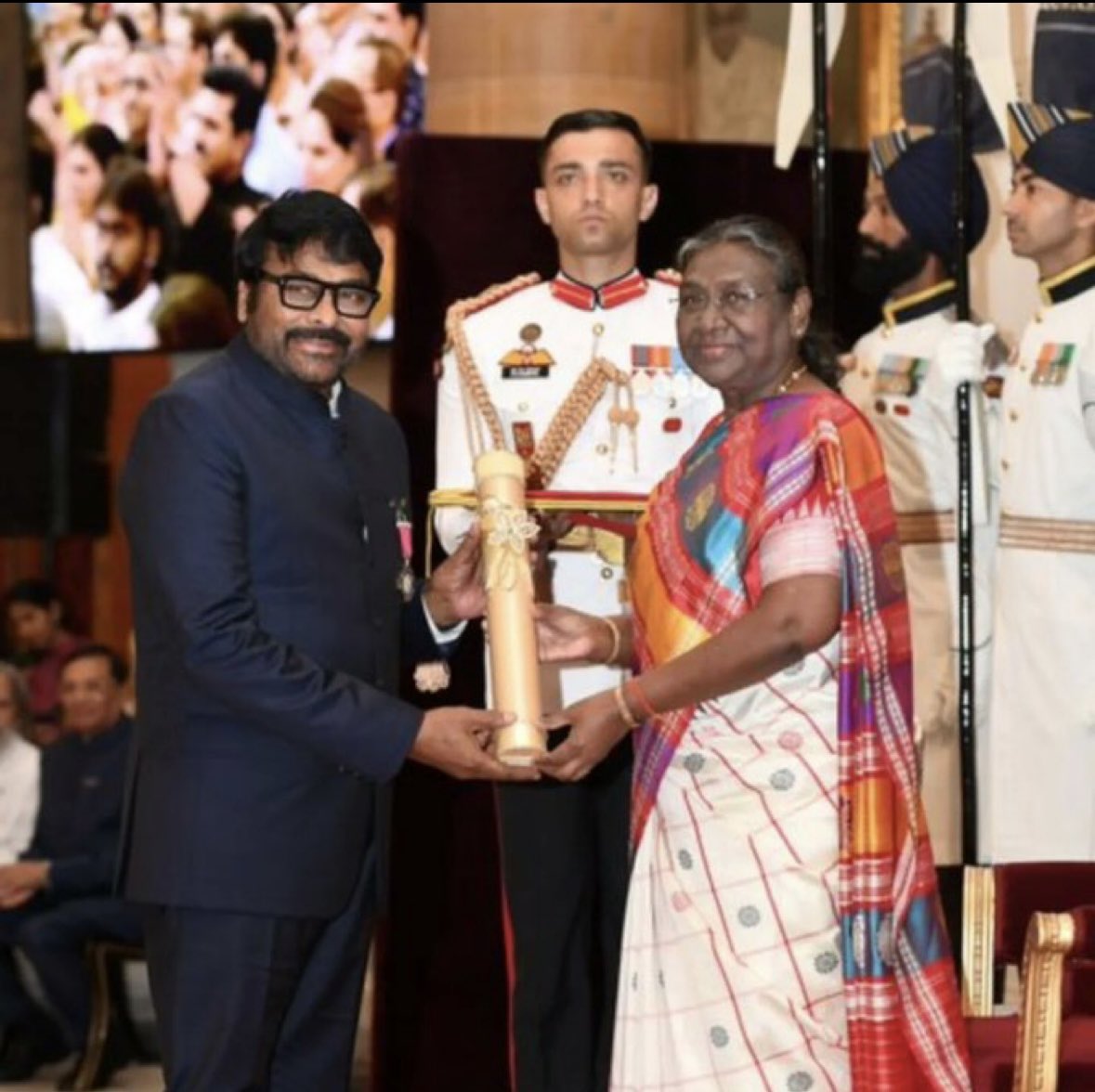 Congratulations dear Megastar @KChiruTweets garu for being honoured with the most prestigious #PadmaVibhushan award ! Keep inspiring us sir ! #PadmaVibhushanmegastarchiranjeevi