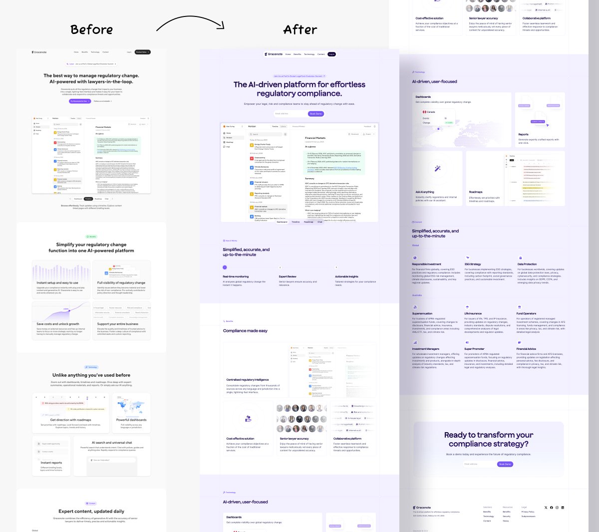 Landing page face-lift for an AI/Finance platform for a quick launch. Copy + Design + Development