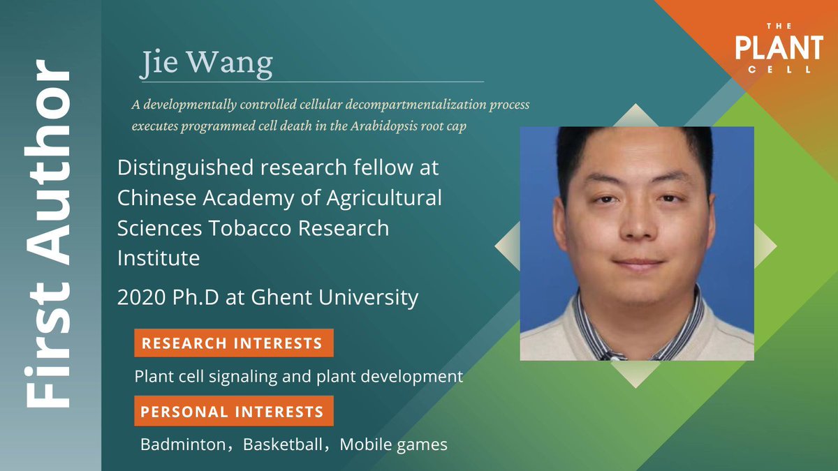 Wang finished his Ph.D study under the supervision of Prof. Daniel Van Damme. #WeAreASPB buff.ly/3QCUJyA