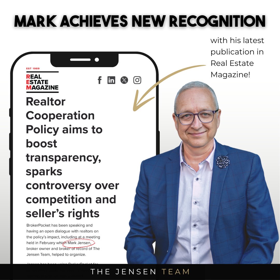 Known for his trustworthiness, transparency, and tact, Mark is fighting to put the power back in the hands of homeowners. Check out the full article here: realestatemagazine.ca/realtor-cooper… #TheJensenTeam #RealtorLife #EmpoweringHomeowners #ChoiceInRealEstate
