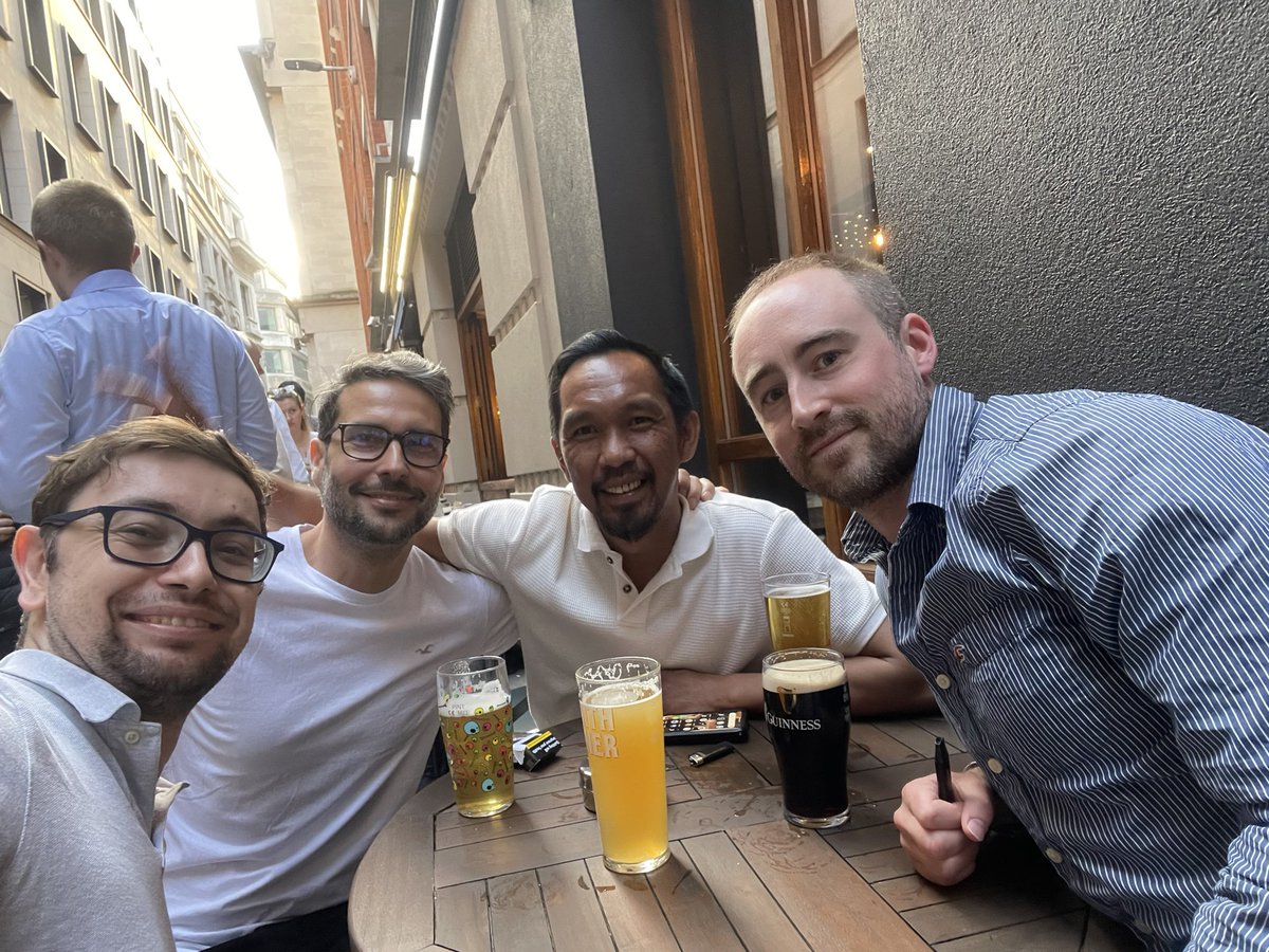 Jean Cavallera (@jeancavallera) on Twitter photo Catching up with old web3 friends in London! π«Άπ»πͺ π¬π§ With of course a pint! π» βοΈ
<a href="/ant_sabado/">Antonio Sabado | Nethermind</a> <a href="/thiagoearp/">ThiagoπΊπ¦</a> <a href="/timhc22/">Tim</a> Catching up with old web3 friends in London! π«Άπ»πͺ π¬π§ With of course a pint! π» βοΈ
<a href="/ant_sabado/">Antonio Sabado | Nethermind</a> <a href="/thiagoearp/">ThiagoπΊπ¦</a> <a href="/timhc22/">Tim</a>