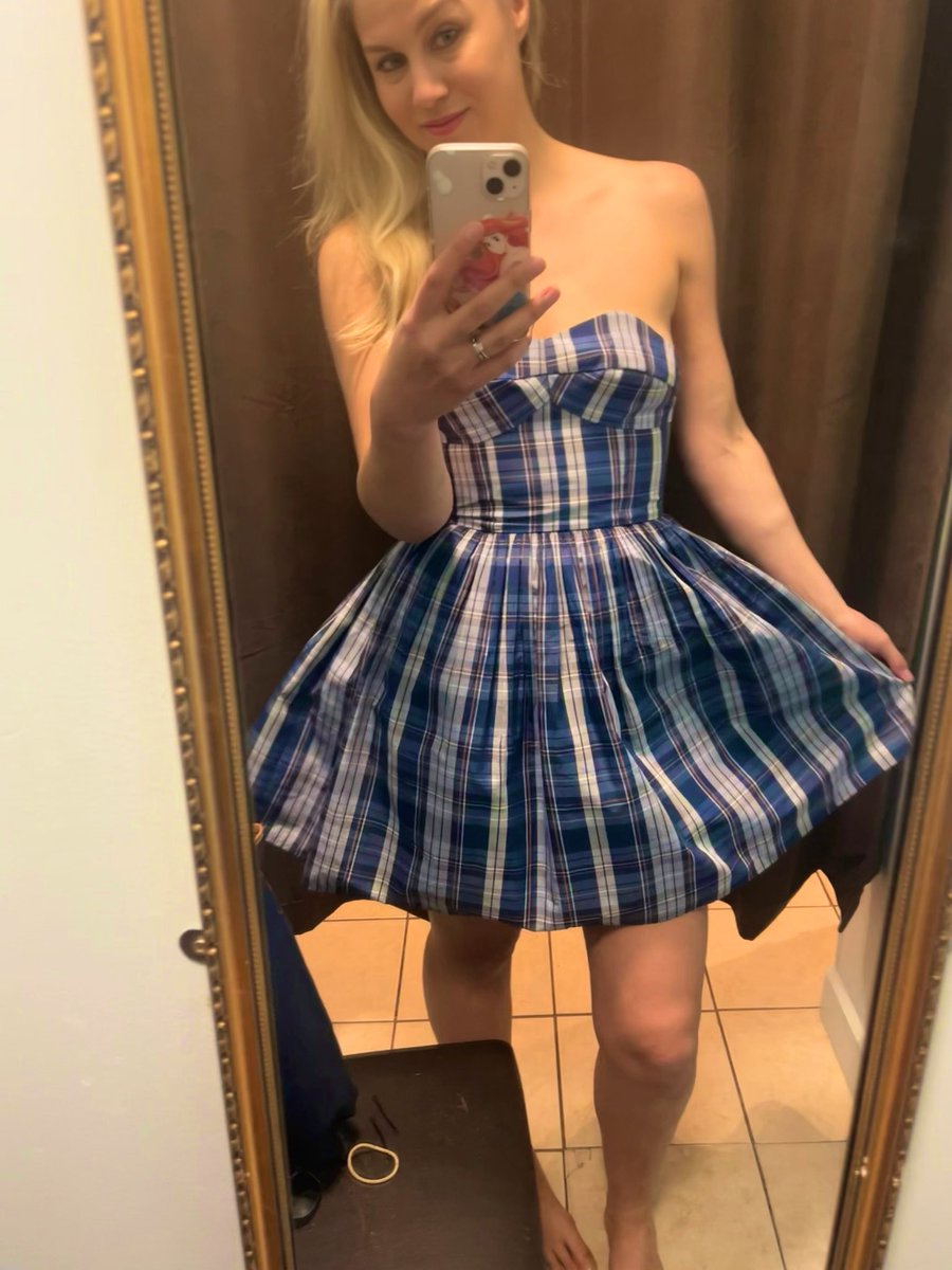 Give me a charity shop over the high street any day. I LOVE this @JackWills dress I found today for £8.95 at @HHHomecare shop in Stokesley. £8.95! Vivienne Westwood vibes ❤️ (Soz for dressing room selfie)