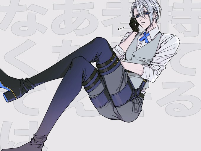 「thigh boots white shirt」 illustration images(Latest)