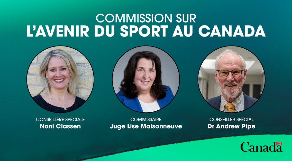 Nommée au poste de commissaire, la juge Lise Maisonneuve dirigera la Commission sur l’avenir du sport au Canada. 🔗 Pour en savoir plus : canada.ca/fr/patrimoine-…