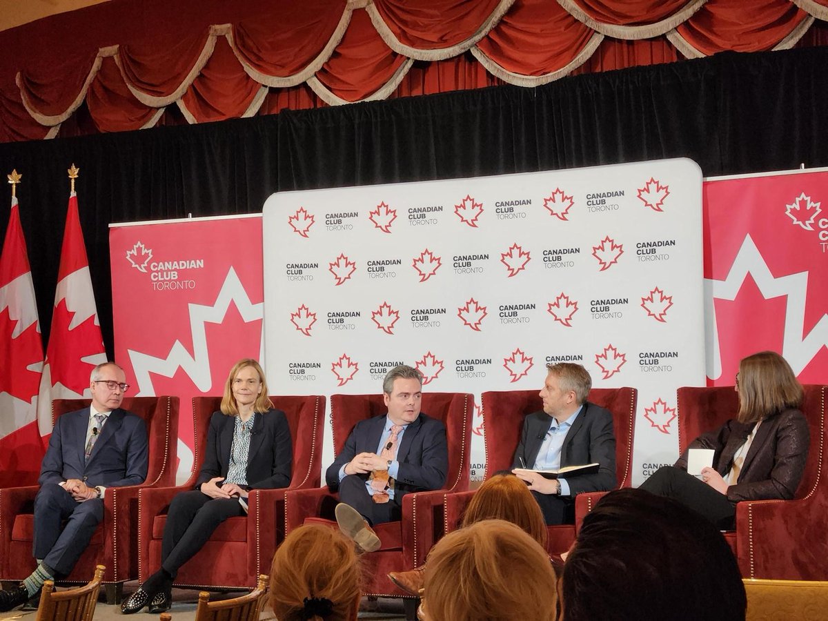 Today our CEO Trevor Dauphinee spoke on a panel at the @CdnClubTO about increasing Canada’s economic resilience with @ISED_CA DM Simon Kennedy, Janet Bannister (@jebannister), Berkeley Vincent and Jodi Butts @jodilhbutts.