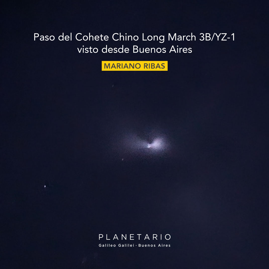 👀Anoche entre se pudo observar en Argentina entre las 23.30 y las 0.20 h aproximadamente una 'mancha blanca' en el cielo. 🚀Esta fue producto del venteo de combustible del Cohete chino Long March 3B/YY-1 que lanzó dos satélites en una órbita alta.