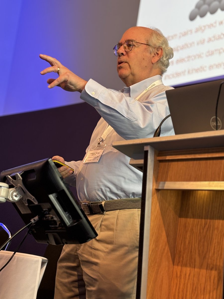 Welcome back to the second day of the Faraday Discussion on New Directions in Molecular Scattering, we've had some extremely lively discussions today on both experiment and theory! 

Pictured are two of our speakers, Astrid Bergeat and Steven Sibener. #FD_Scattering