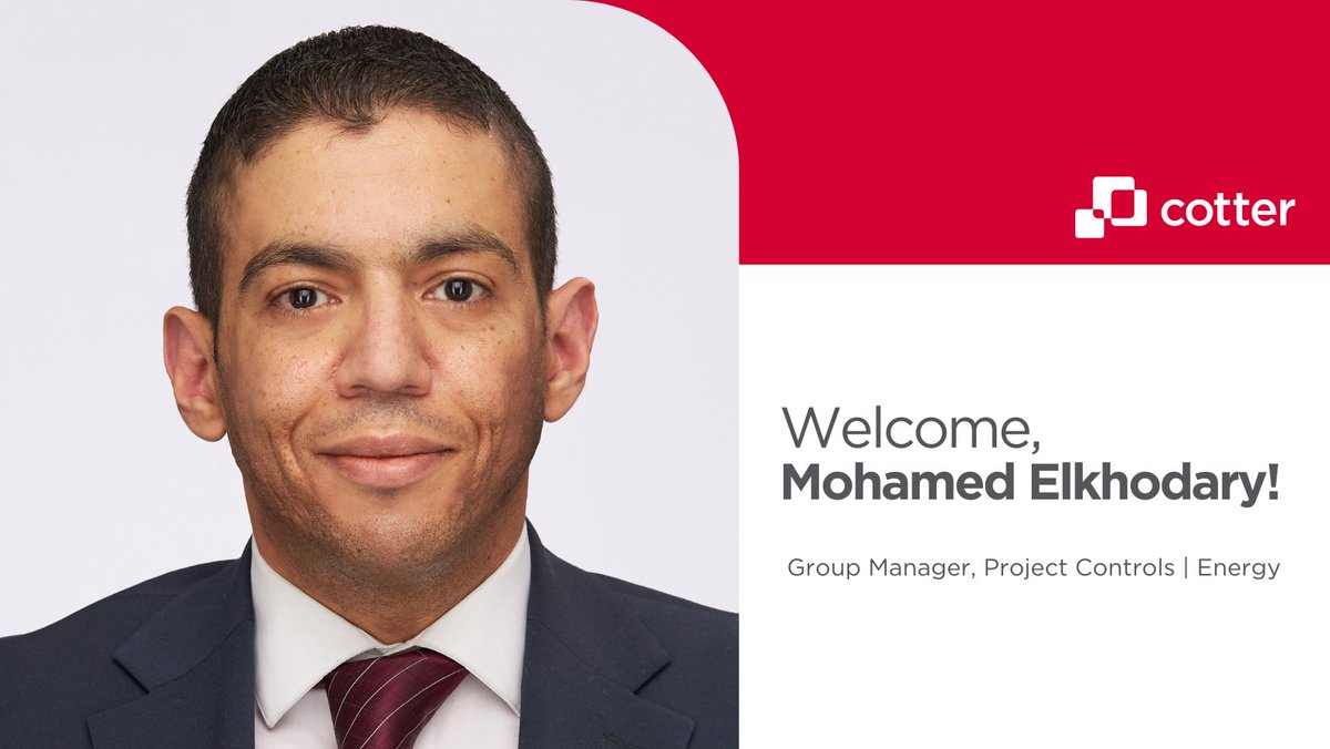 Welcome, Mohamed Elkhdary!

#cotterconsulting #cotterway #wbe #wbenc #projectmanagement #constructionmanagement #cotterenergygroup