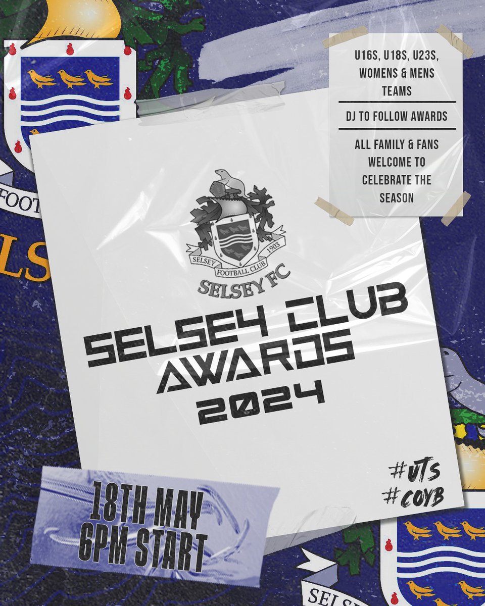 Selsey FC Awards Night incoming ⏳️ All family and fans welcome! 🖼 @McGuffin_Media @SelseyFootballC #UTS #COYB