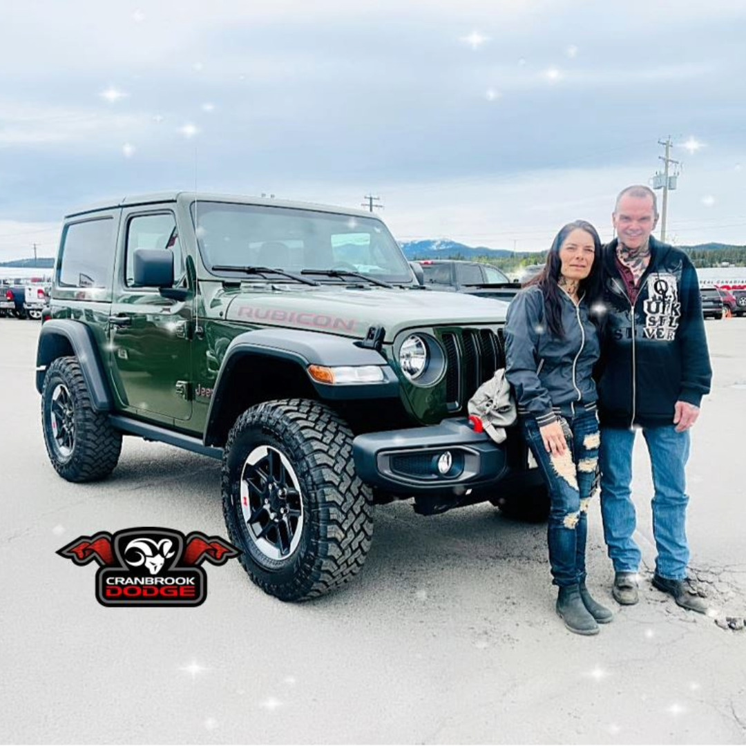 Congratulations to Preston and Krystal on their purchase of this #Jeep #Wrangler Rubicon! #CranbrookDodge #JeepWrangler #JeepWranglerRubicon #JeepLife #JeepFamily #ItsAJeepThing