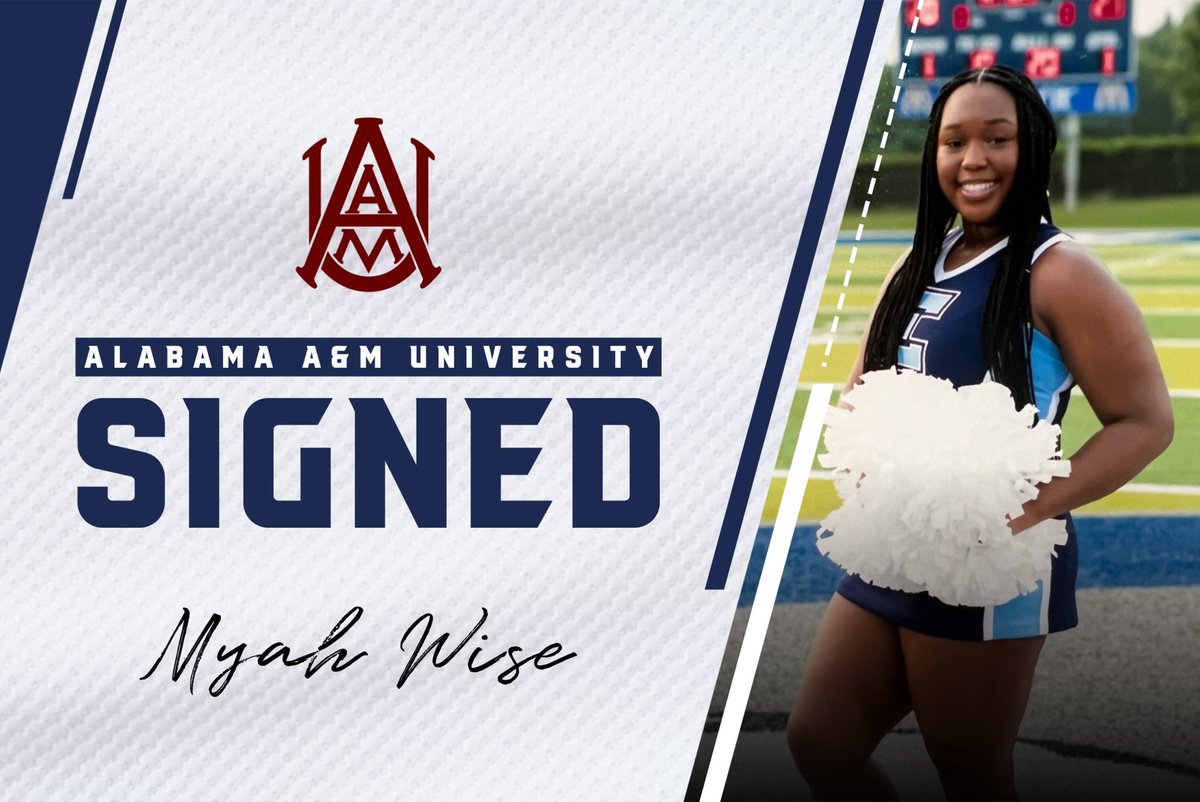 Congratulations to Myah Wise who signed today to continue her academic & cheerleading career with the Alabama A&M Bulldogs! | #GoCats | #GoBulldogs