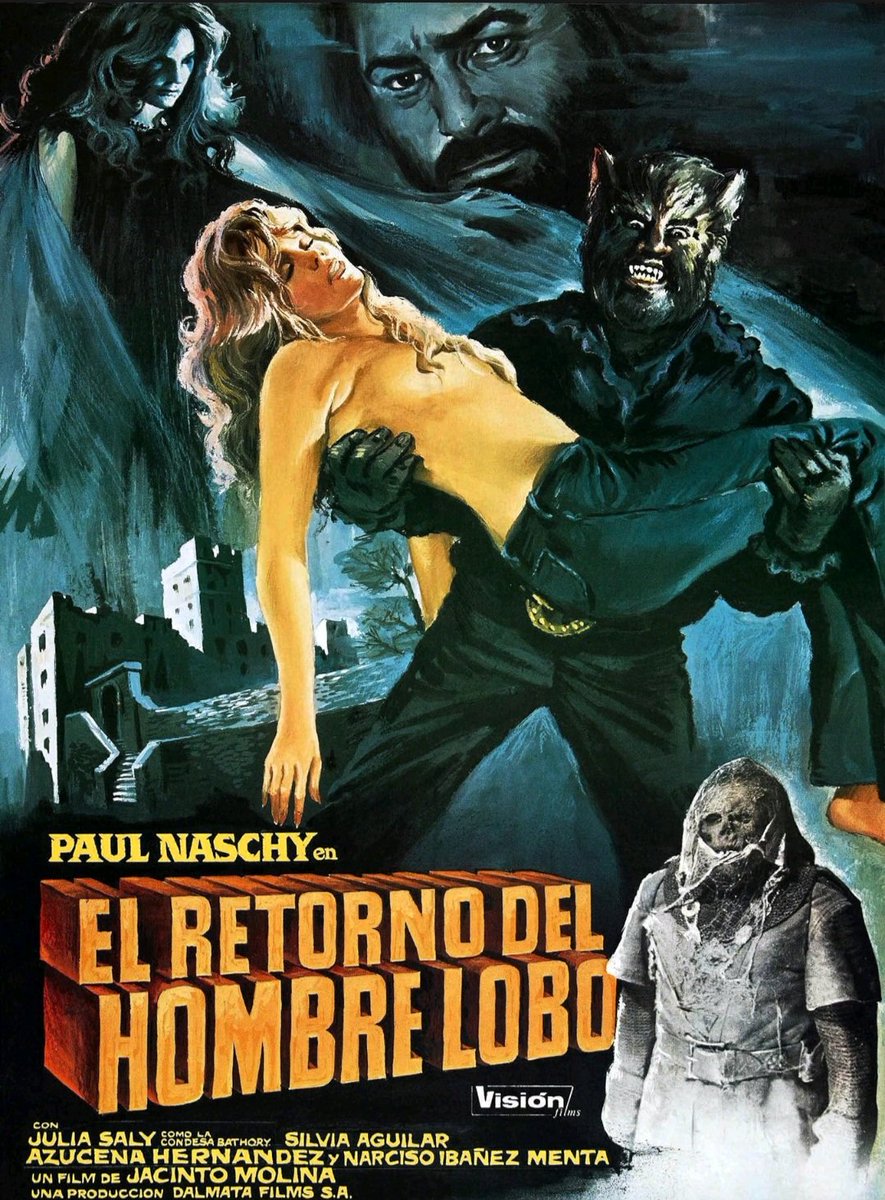 Spanish film poster for #PaulNaschy's #NightOfTheWerewolf aka #ElRetornoDelHombreLobo #TheCraving (1981) #JacintoMolina