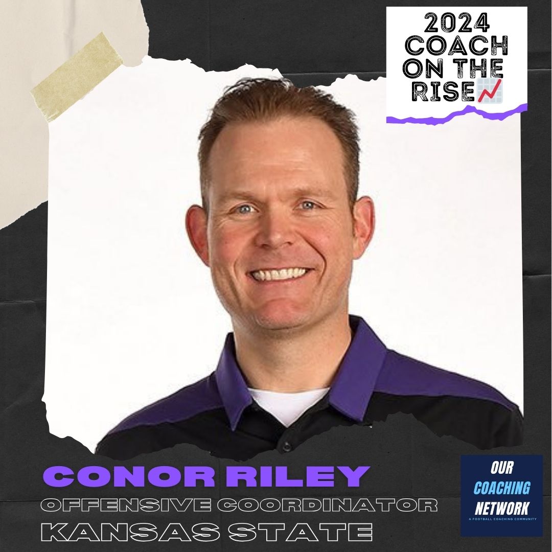 🏈P4 Coach on The Rise📈 @KStateFB Offensive Coordinator & Offensive Line Coach @CoachCRiles is one of the Top Offensive Coaches in CFB ✅ And he is a 2024 Our Coaching Network Top P4 Coach on the Rise📈 P4 Coach on The Rise🧵👇