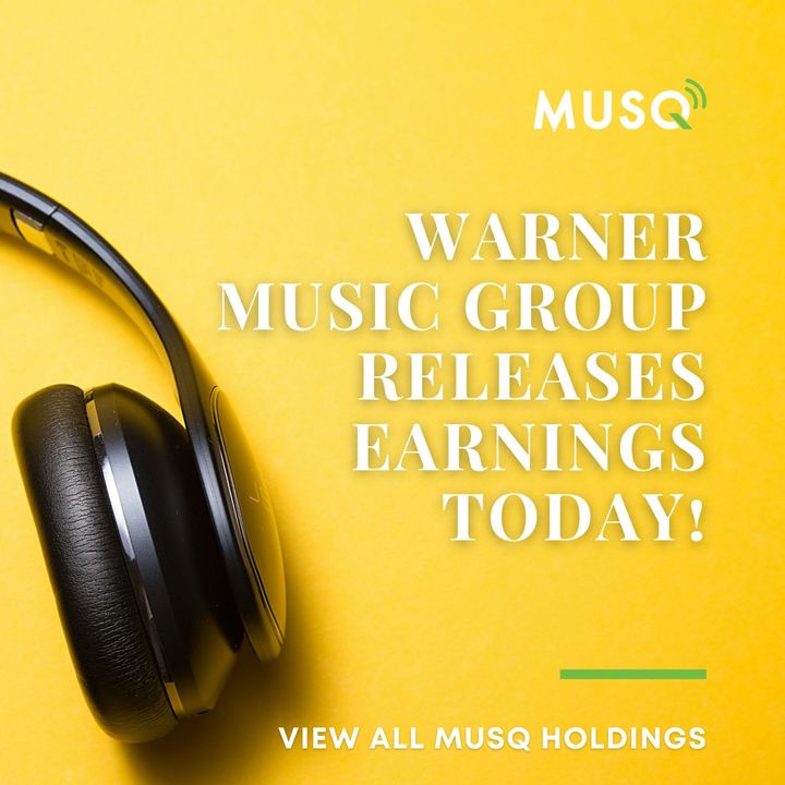 Today @warnermusic released earnings! Revenues increased 7% during its fiscal Q2 to $1.5 billion. Read all about it: bit.ly/4buREIP 

View all MUSQ Holdings here: bit.ly/3SqMAgB

#WarnerMusicGroup #WMG #EarningsReport #Earnings