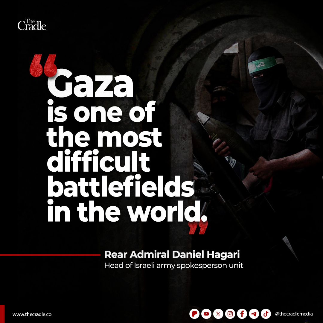 During a conference hosted by the Yedioth Ahronoth newspaper in Tel Aviv on 8 May, head of the Israeli army’s spokesperson unit Rear Admiral Daniel Hagari described Gaza as “one of the most difficult battlefields in the world.” Hagari also admitted that carrying out a military