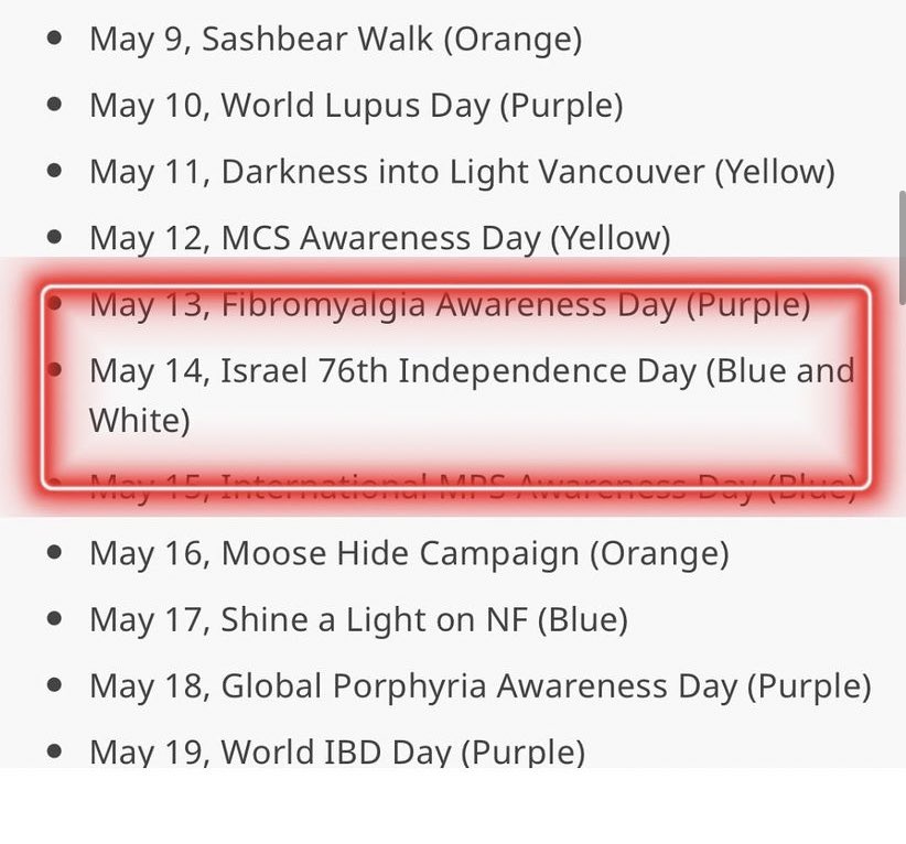On May 14 Burrard Street Bridge and City Hall will light up in blue and white to celebrate the Independence Day of a country currently committing a genocide and launching a ground invasion into one of the densest civilian enclaves on the planet #vanpoli