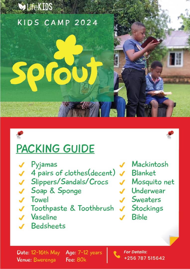 LIFE KIDS CAMP 2024 is a few days from now!

Here comes the packing guide for your kid. We can't wait to see you this Sunday as we set off.

#LifeKidsCamp24 #Sprout