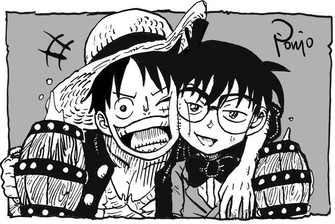 むぎゅっとルフィ&コナン
#ワンピース #名探偵コナン #ONEPIECE 