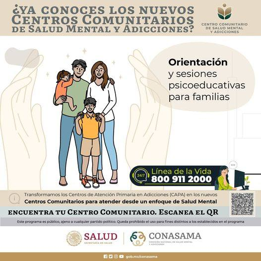 En los CECOSAMA, te orientamos sobre las estrategias para el cuidado de tu salud mental y la prevención del uso y abuso de sustancias psicoactivas a través de pláticas y acciones comunitarias.

Busca el más cercano a tu domicilio.

#PorLaSaludMental
#NosCuidamos