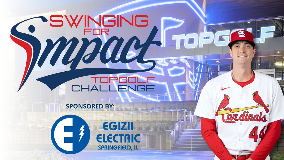 Thank you to our friends at Egizii Electric in Springfield, IL, for supporting this year's Topgolf #STL charity event! On May 19, we'll be Swinging For Impact alongside @kgib44 & his #ForTheLou teammates — fans can find tickets & more info at bigleagueimpact.org/topgolfstl. #STLCards