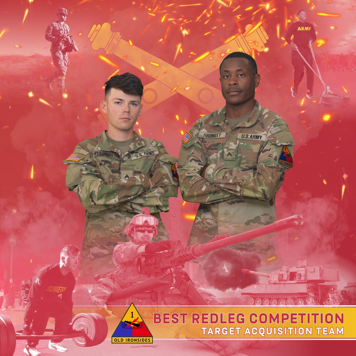 The 1AD's Best Redleg Teams compete in 2024 GEN Raymond T. Odierno Best Redleg Competition starting today. Good luck to our teams! You've displayed excellence so far, keep the momentum going!💥🎯 #IronSoldiers #IronSteel #BestRedleg #KingOfBattle #FieldArtillery