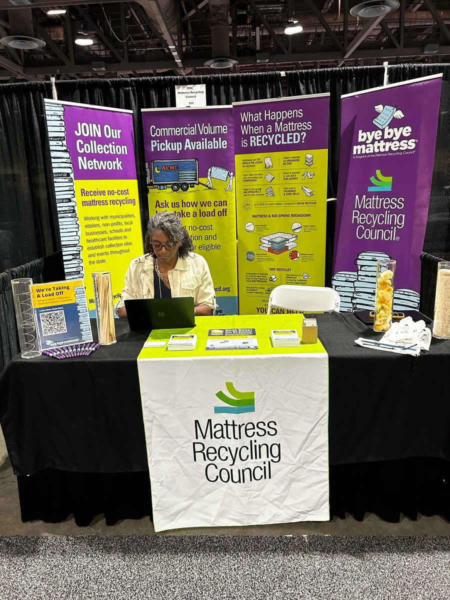 We're at the Southern California Furniture & Accessory Market again today. Swing by and check out our booth! #MattressRecycling ♻️