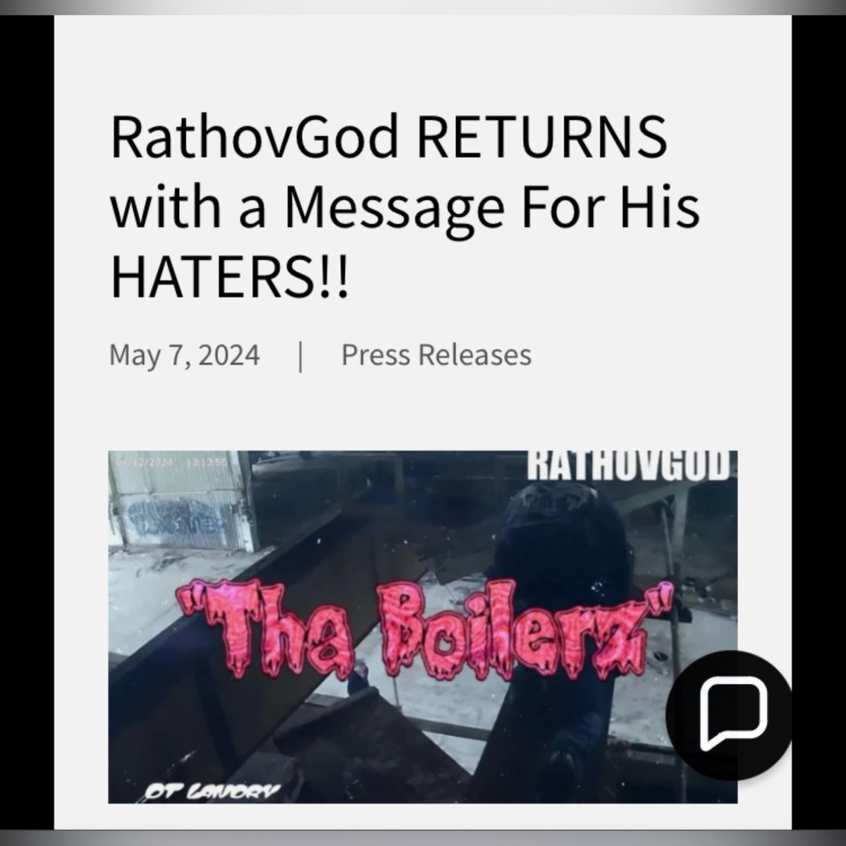 RathovGod is back and he’s back with a vengeance ‼️ don’t miss out on his message to the haters 🥊 click the link below to see what RathovGod has in store‼️ - i.mtr.cool/pcddgesskn - #MMInc #RathovGod #KansasCityMO #KCMO #SupportIndieArtists #PressReleases #Youtube