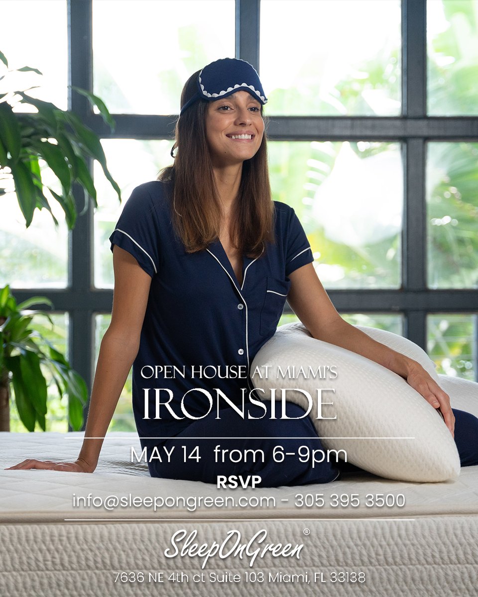 Join us at our Open House on May 14th from 6-9 pm. This event is a collaborative showcase of diverse stores, promising an enjoyable exploration. Find Serenity and Meditate at Our Showroom at Miami's Ironside. @miamiironside #hypoallergenic #event #miamievents #miamiironside