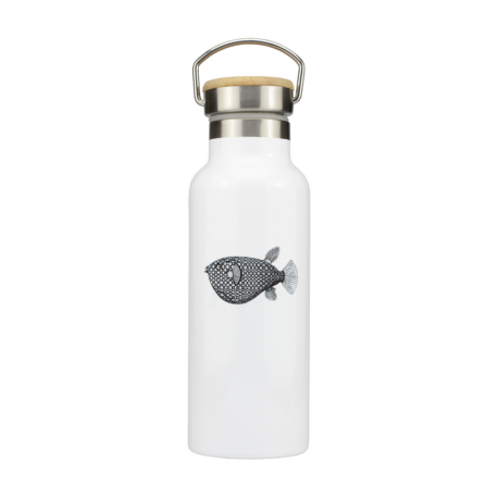 Flying Fish Stainless Steel Bottle with Bamboo Lid – 500ml #annasavart #steelbottle #bottele #artwork annasavart.clickasnap.shop/product/flying…