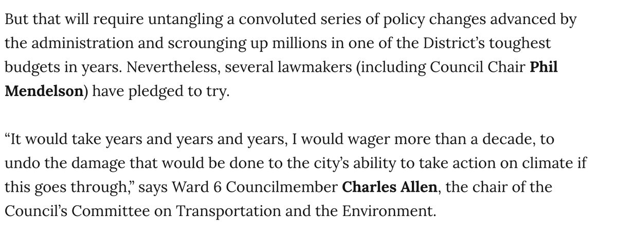 AlexKomaDC's tweet photo. New: Bowser's budget changes could set DC's climate efforts back by "more than a decade," @charlesallen fears. 

CMs and environmental advocates are working to reverse them, but that will require finding millions in a tight budget year. Can they do it?
https://t.co/pRPGU4beUL https://t.co/NFx0NhhpwJ