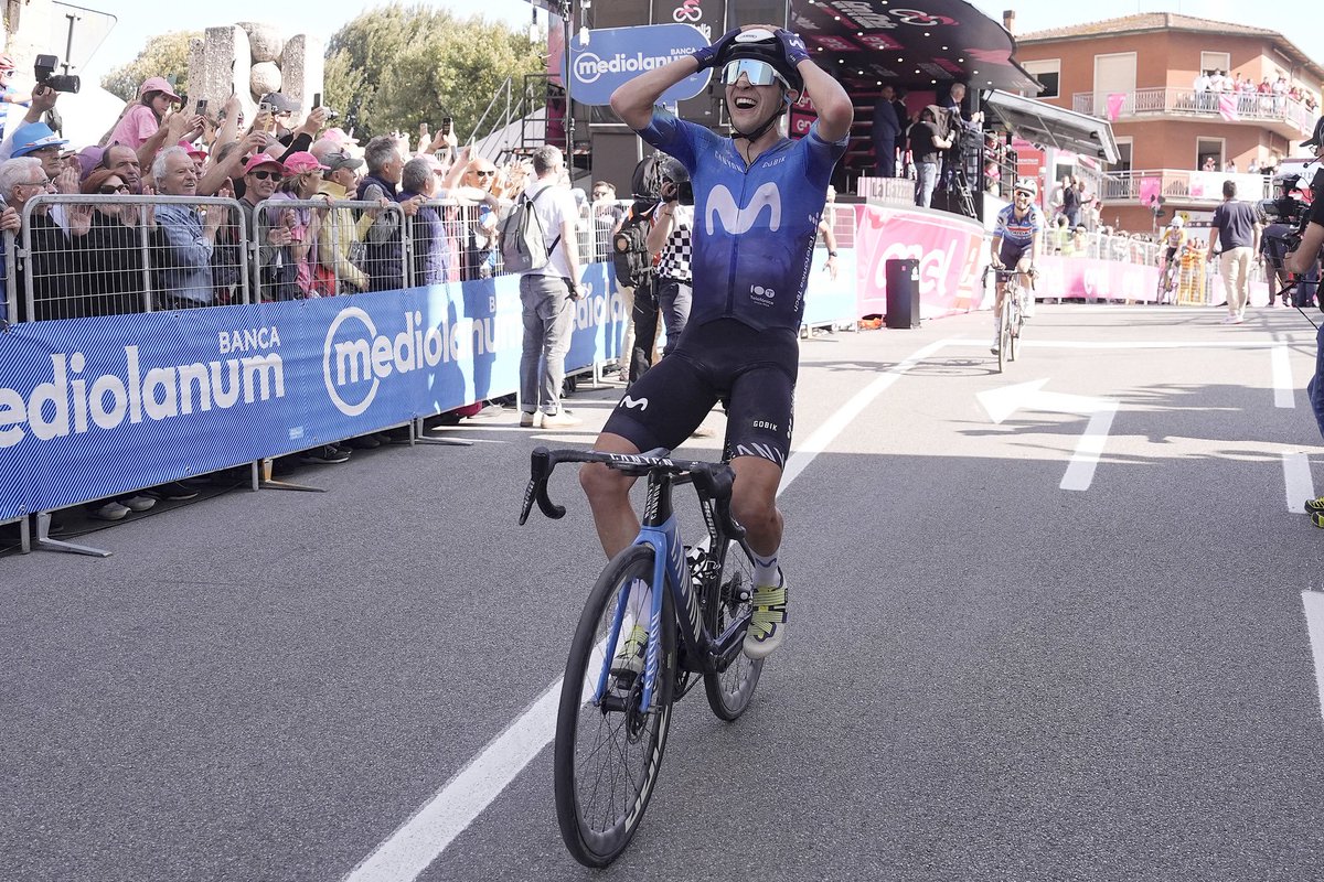 Pelayo Sanchez wins the 6th stage of the #GirodItalia. ¡Caramba qué victoria! 💃👏👏👏👏👏 #WeAreTheRiders #cycling #Giro2024 #Giro