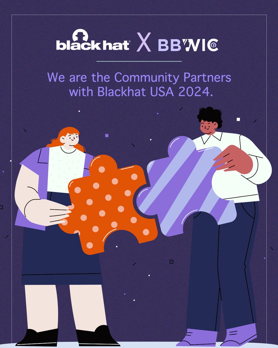 We are extremely thrilled to announce that the #BBWICFoundation is coming together with BlackHat USA this year as their community partners! Stay tuned for more updates. More details about the conference - lnkd.in/ePTP4urN #announcement #collaboration #blackhatusa2024