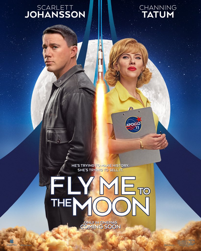 Scarlett Johansson & Channing Tatum in nieuwe Fly me to the Moon posters