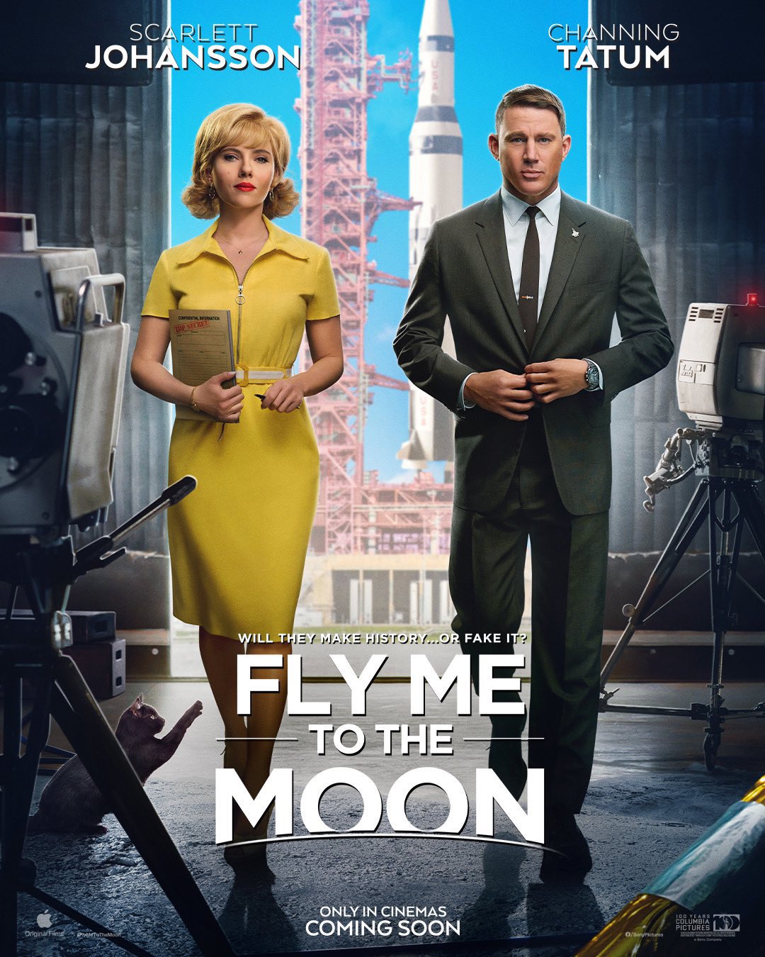 Scarlett Johansson & Channing Tatum in nieuwe Fly me to the Moon posters