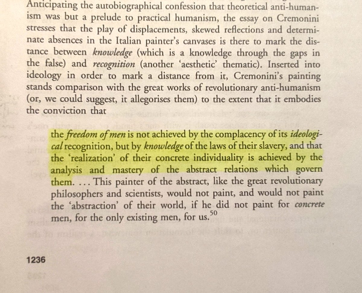 Althusser no ensaio sobre Cremonini (citado por Toscano).