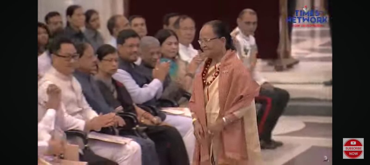 Congratulations to Kong Silbi Passah on receiving the Padma Shri award from the President of India. Was happy to be able to attend the program.