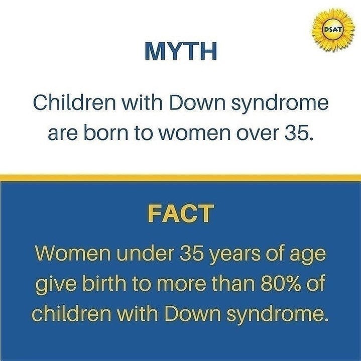 There are a lot of myths surrounding #Downsyndrome. Stay educated. Keep an open mind and spread love and inclusion.💙💛 #DownsyndromeAwareness