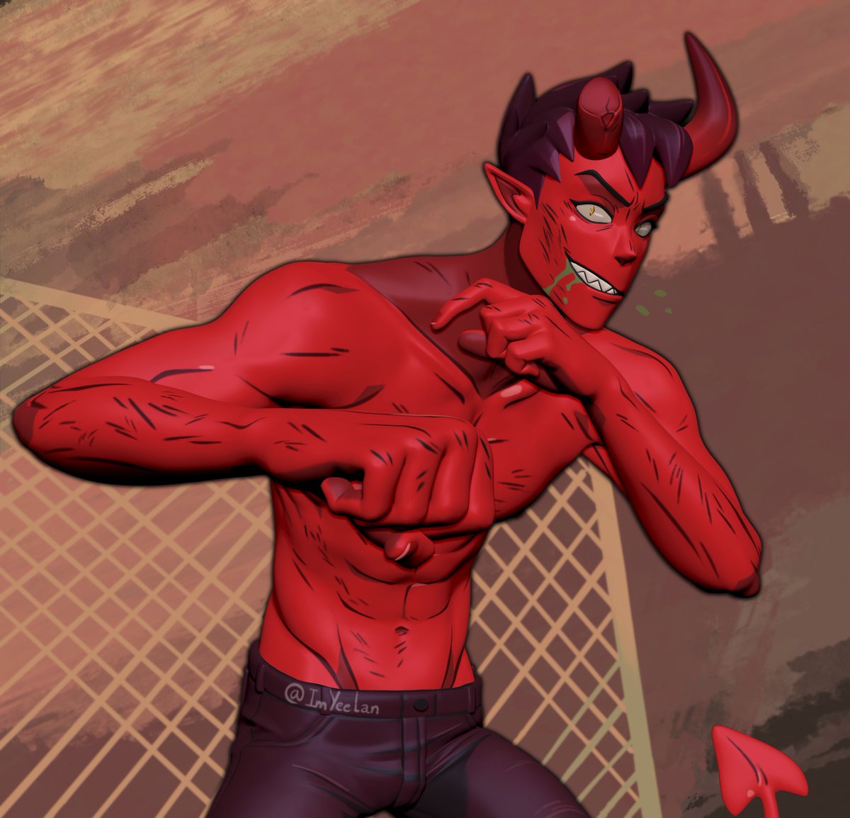It's Damien time again.

(I almost didn't post this, but looking at it now. It's ain't so bad x))

#monsterprom #3DModel