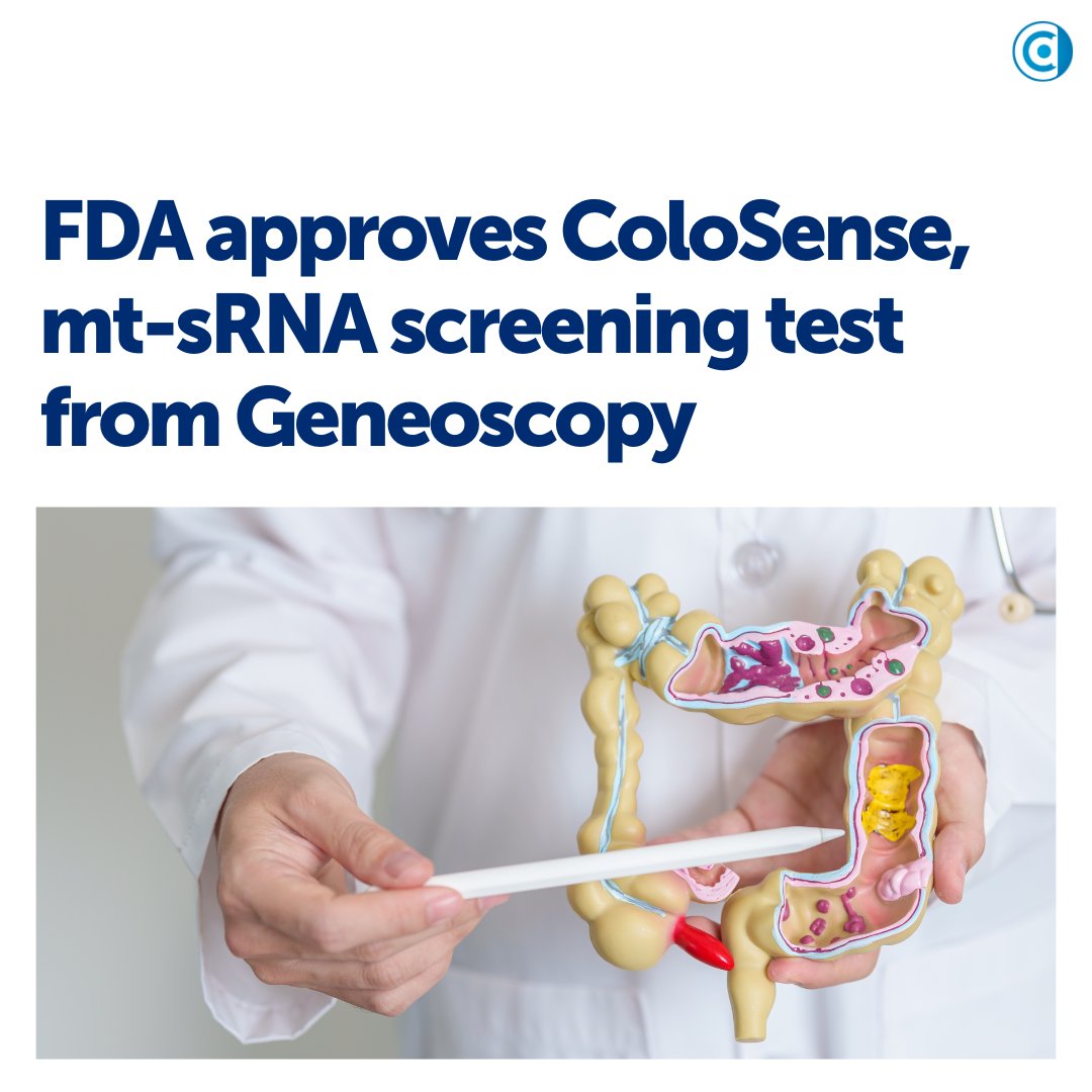 Geneoscopy has announced that the U.S. Food and Drug Administration (FDA) approved its noninvasive colorectal cancer screening test, ColoSense. ColoSense is a screening test for adults, 45 years of age or older, who are at average risk for developing colorectal cancer (CRC).