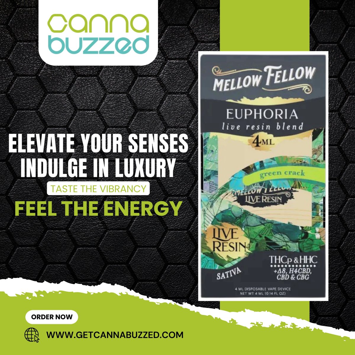 GetCannaBuzzed's tweet photo. Start your day with our Green Crack Live Resin! 🥭 This Delta 8 vape with mango flavors delivers a euphoric lift. Ready-to-use, crafted from quality hemp—perfect for a vibrant boost.
🔗 Dive in: https://t.co/thCUBIOqwP
#GreenCrack #Delta8 #EnergyBoost #MangoFlavored https://t.co/jsgzFAOYib