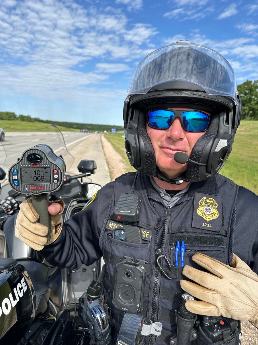 MSgt. Clouse just clocked a vehicle going 101mph in a 70mph zone at I-40 & Peebly. Take your time & get to your destination safely. According to @OkHighwaySafety in 2021 we worked 125 speed-related crashes, 22-people lost their lives & 155-people were injured. Slow down OKC.