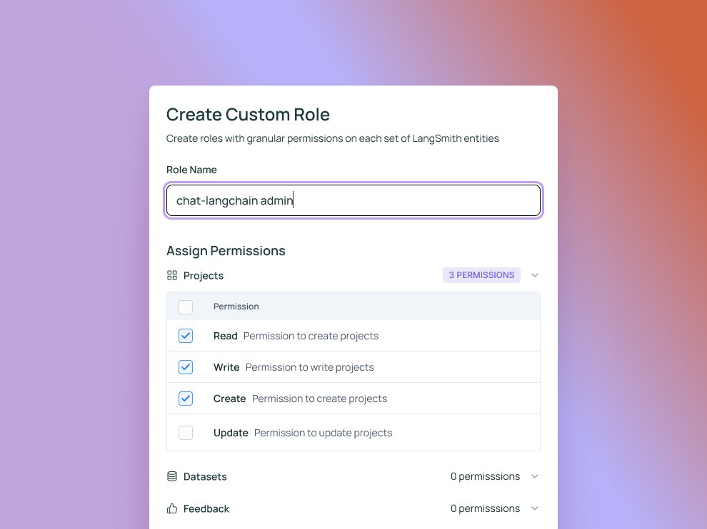 🔒Role Based Access Control (RBAC) for LangSmith Admins can now assign roles to users in their workspace or organization in LangSmith. Create/edit custom roles with granular permissions to determine who can access resources. We've also introduced revamped API Keys to support…