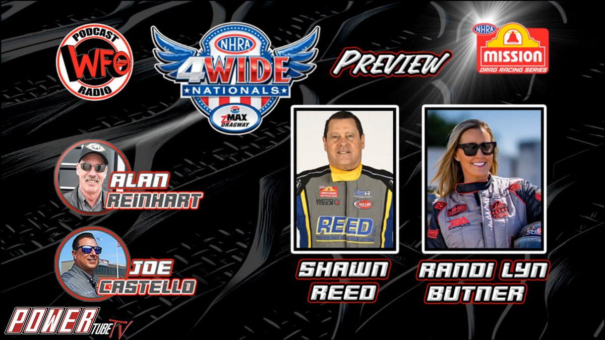 WFO with Joe Castello - Shawn Reed and Randi Lyn Butner join Joe Castello and NHRA's Alan Reinhart

Tune in Tonight for the all new Thursday night Block Starting at 7:30pm! on watchpowertubetv.com/watch

#NHRA #dragracing #ArizonaNationals #vegas #zmax