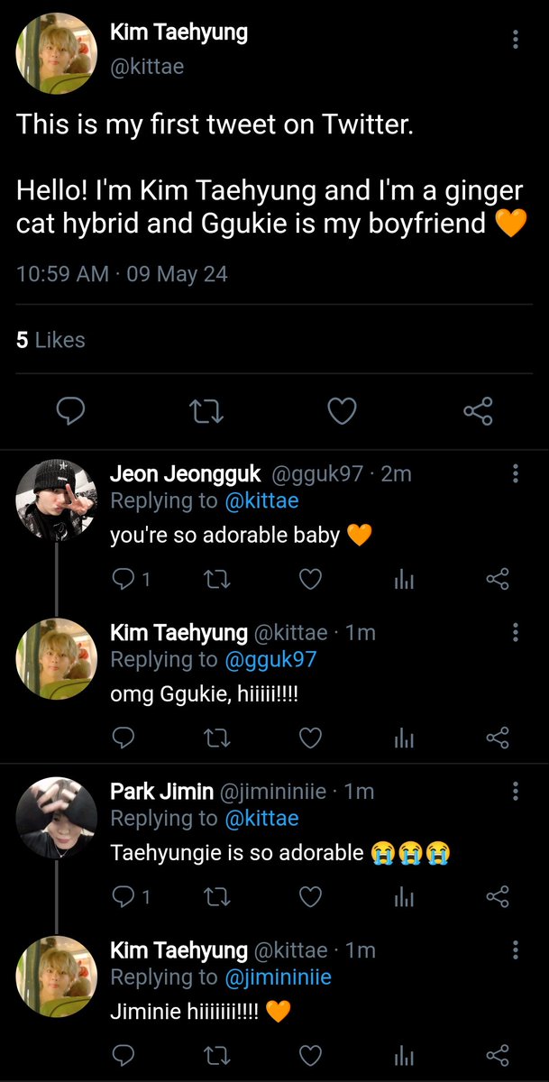 koocuppie's tweet photo. #taekookau Where hybrid kitten Taehyung is new to twitter and in the world of social media, all he knows is people tweet about their life. 

Jeongguk thinks he at least should have taught his boyfriend that not everything is supposed to be posted on social media. https://t.co/Pi3RGntZYm
