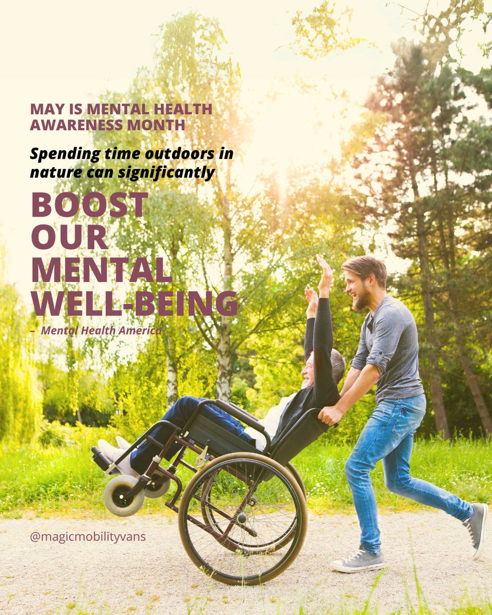 Taking care of mental health is just as important as taking care of physical health. Check in with yourself. Are you ok? If struggling, reach out & seek help.

@mentalhealthamerica says spending time outdoors significantly boosts mental wellbeing.
#mentalhealthmonth #youareworthy