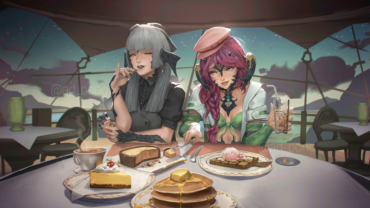 '[Commission] Pancake x Sayo' by ADPong (@ad_pong) bit.ly/3UBsYZI