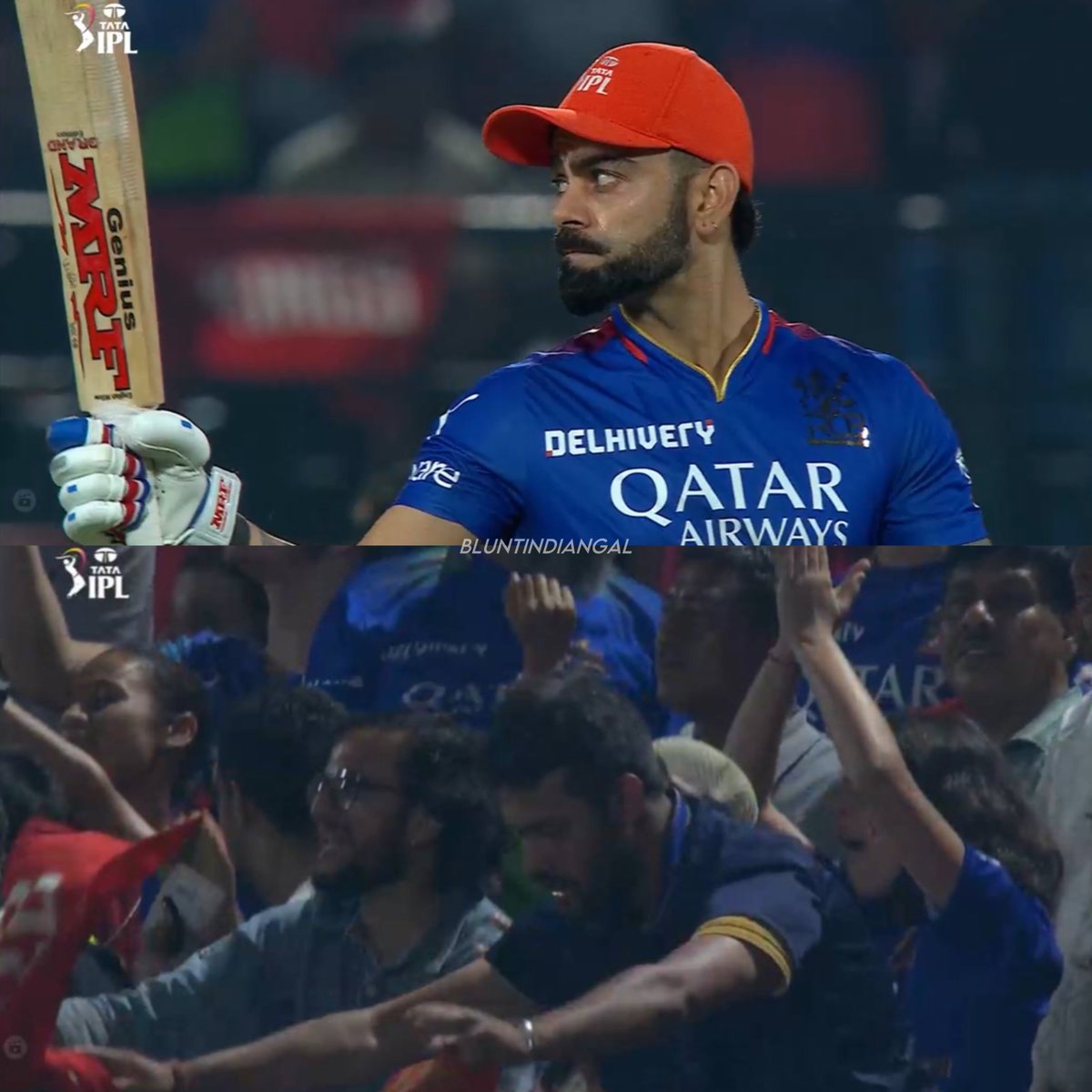 BluntIndianGal's tweet photo. Should we bow? Yeah he is the King. King Kohli https://t.co/tuhnbikBLL