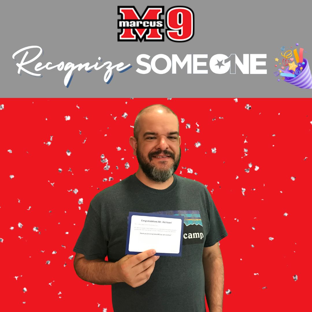 We are starting our day off with a #RecognizeSomeone! Today we are shouting out Mr. Atchison who was recognized for making Algebra easy to understand and making class fun! #ADecadeofExcellence #OneLISD #BeTheONE