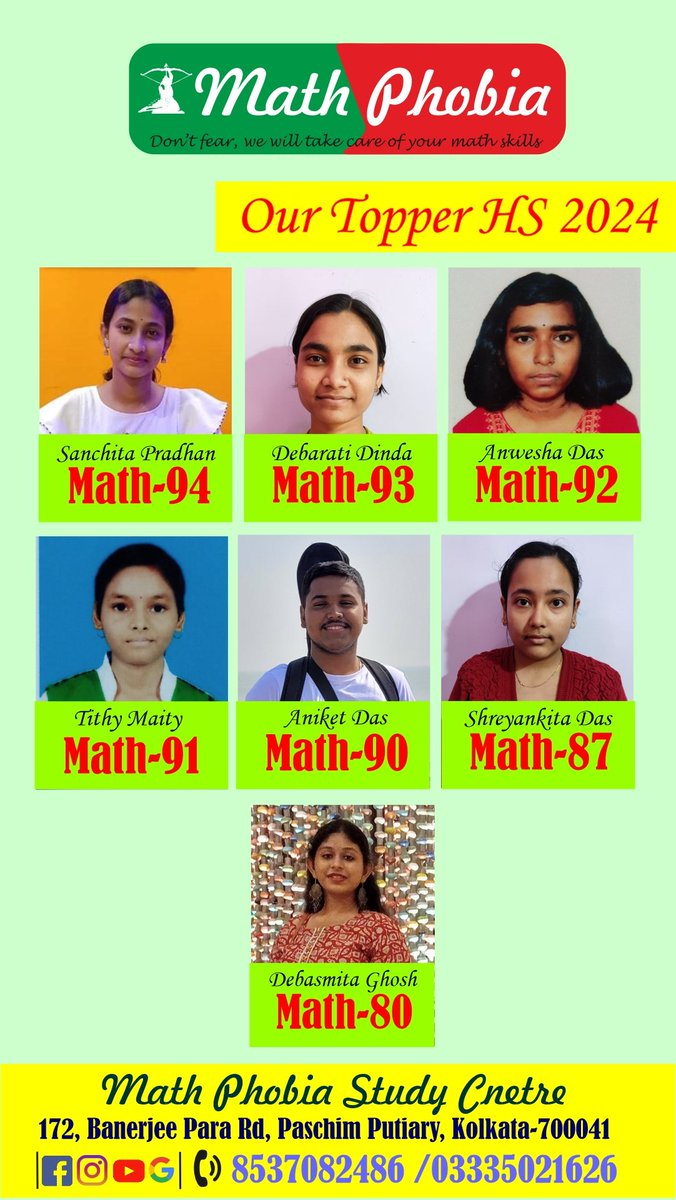 Mathphobia_'s tweet image. Congratulations on achieving this significant milestone! Your hard work and dedication have paid off. Wishing you continued success and a bright future ahead.
#mathphobia #12thExamResult #12thresult2024 #WestBengal #Kolkata #tollygunj
