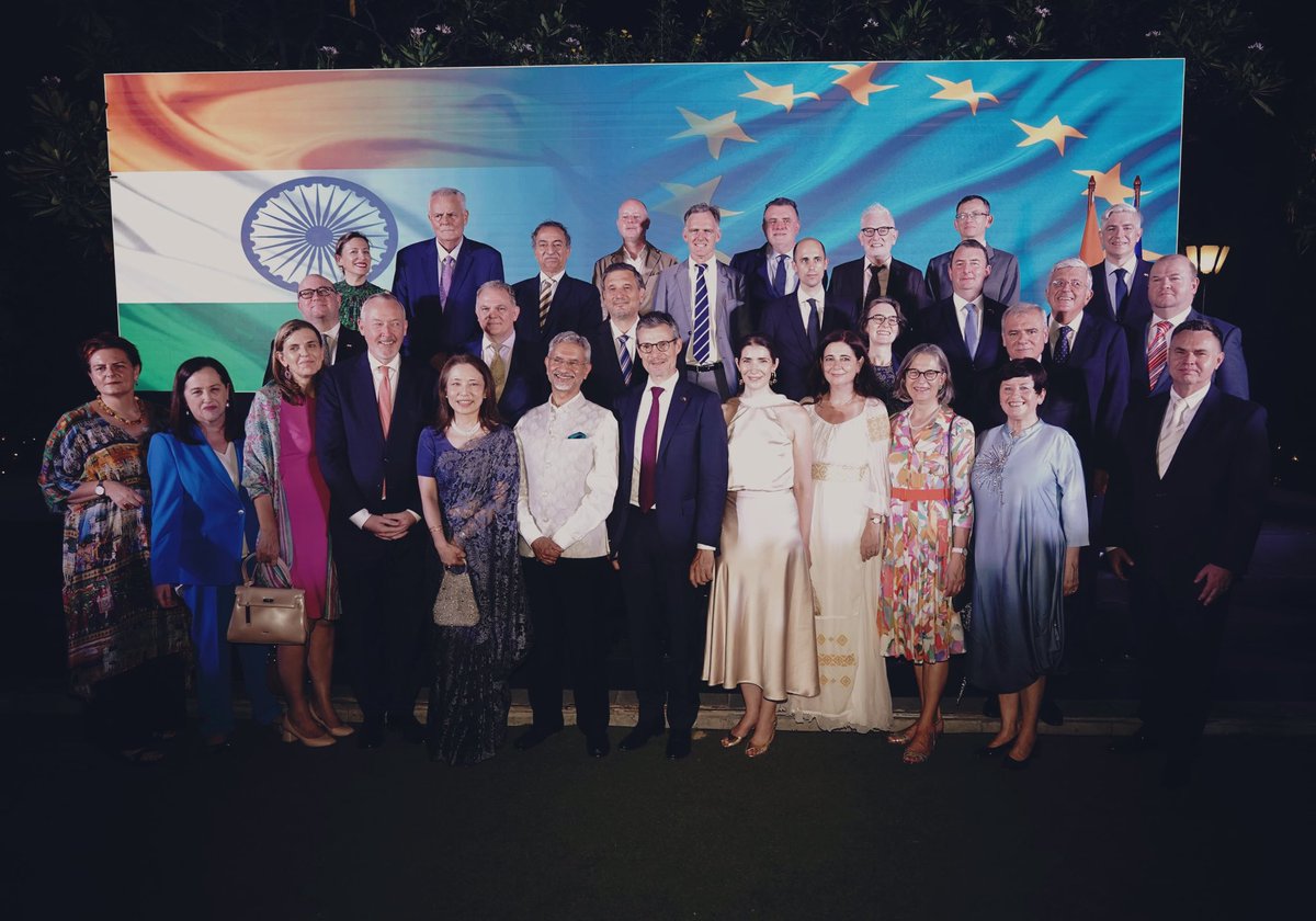 Pleased to attend Europe Day celebrations in New Delhi today. 🇮🇳 🇪🇺 relations are consequential not only for us both but also for the world. Our expanded exchanges, deeper economic ties, stronger technology cooperation and increased people to people connect tell their own